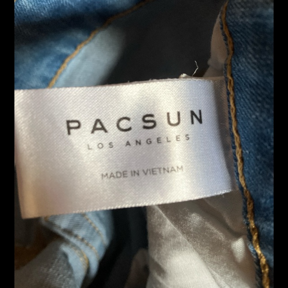 Pacsun Men’s Size 30x30 Light Indigo Blue Wash Stacked Stretch Skinny Jeans - Picture 9 of 12